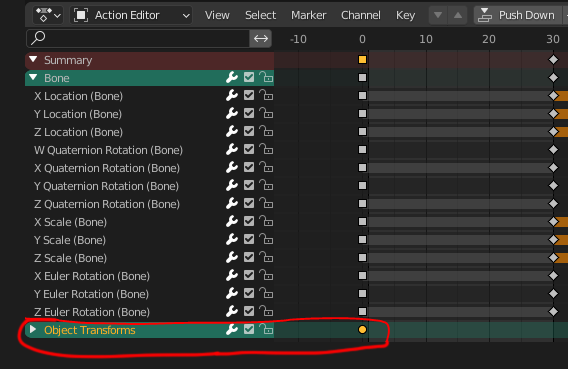 Object Transform Track